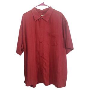 CT1866 Island Passport Red Casual Short Sleeve Shirt 2XL